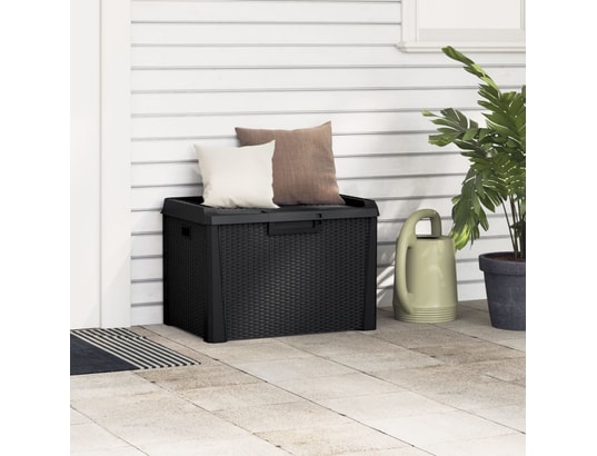 VIDAXL - Coffre Boîte de rangement de jardin anthracite 125 l pp