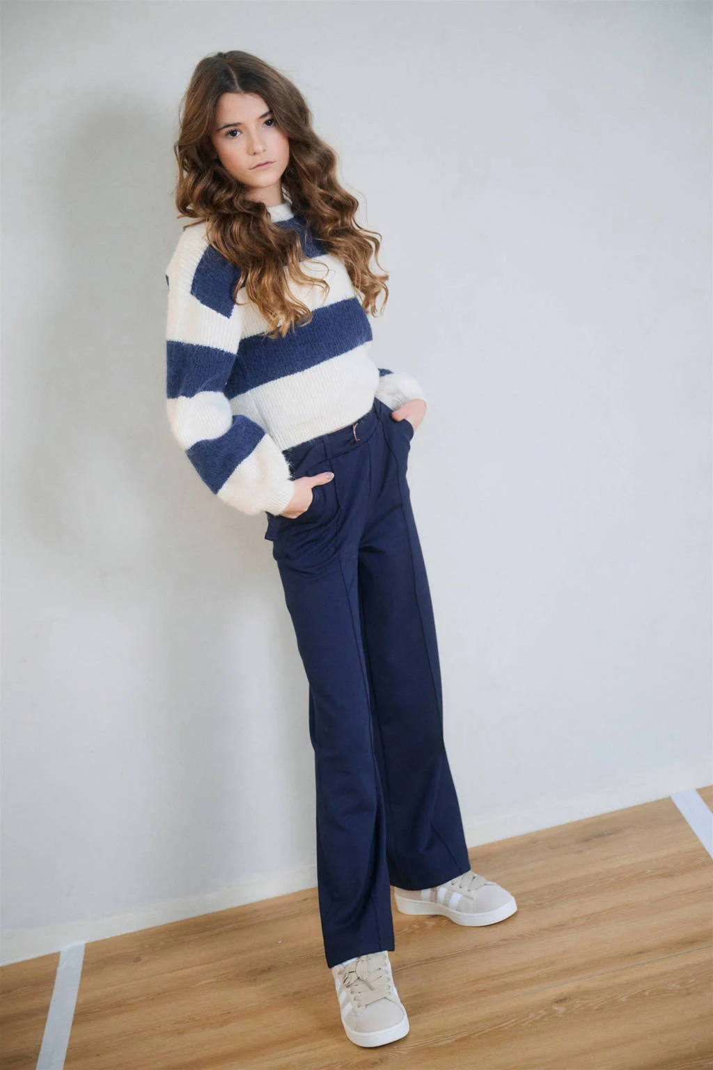 NoBell’ regular casual broek donkerblauw