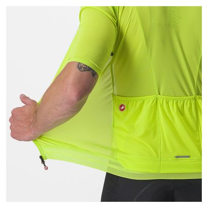 Maillot Manches Courtes Castelli Superleggera 3 Noir/Jaune Fluo