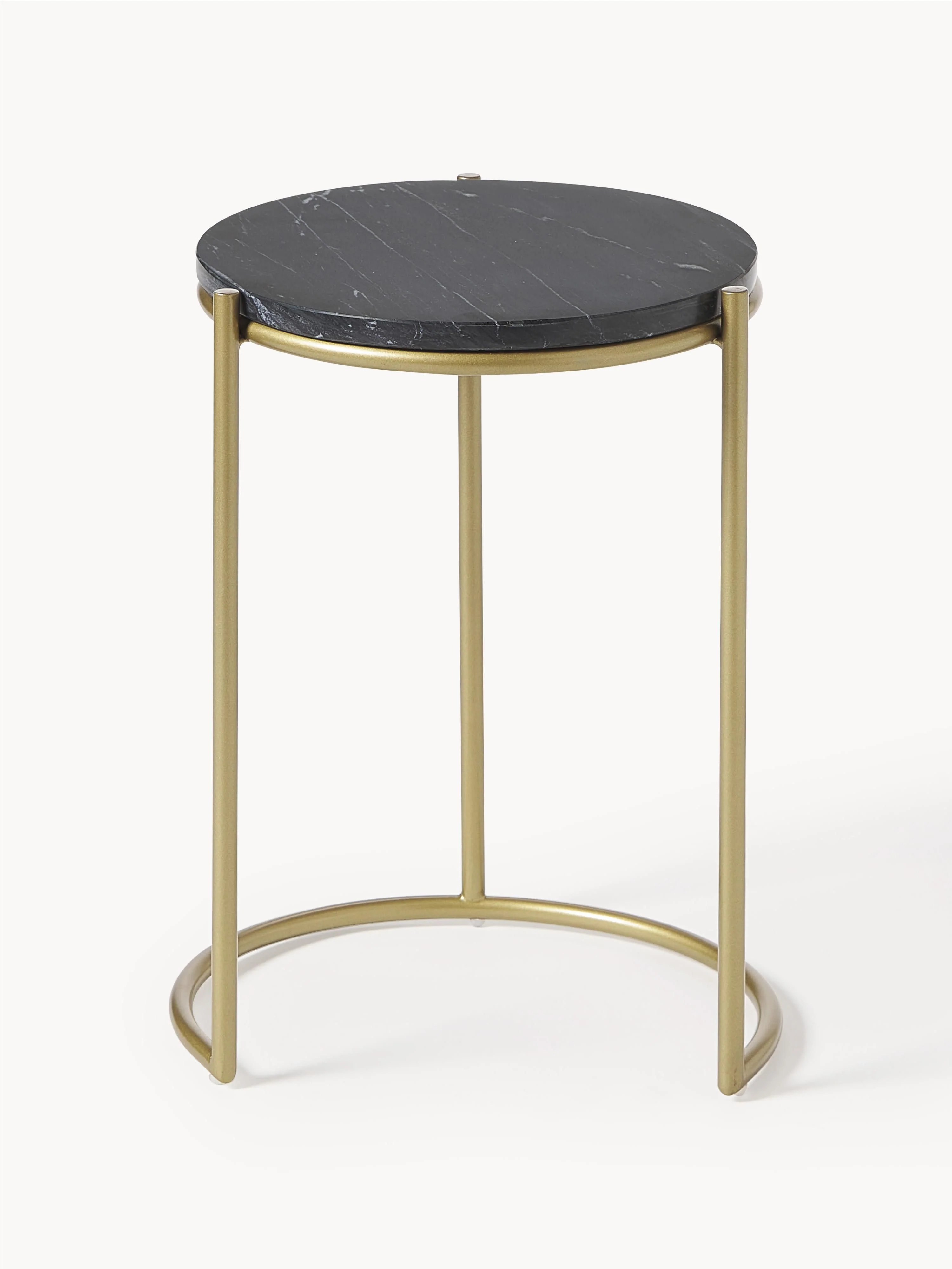Marmeren bijzettafels Ella, set van 2