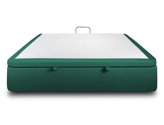 SOMMEIL DE PLOMB - Sommier 140 x 190 Sommier coffre velours vert 140x190 h39cm