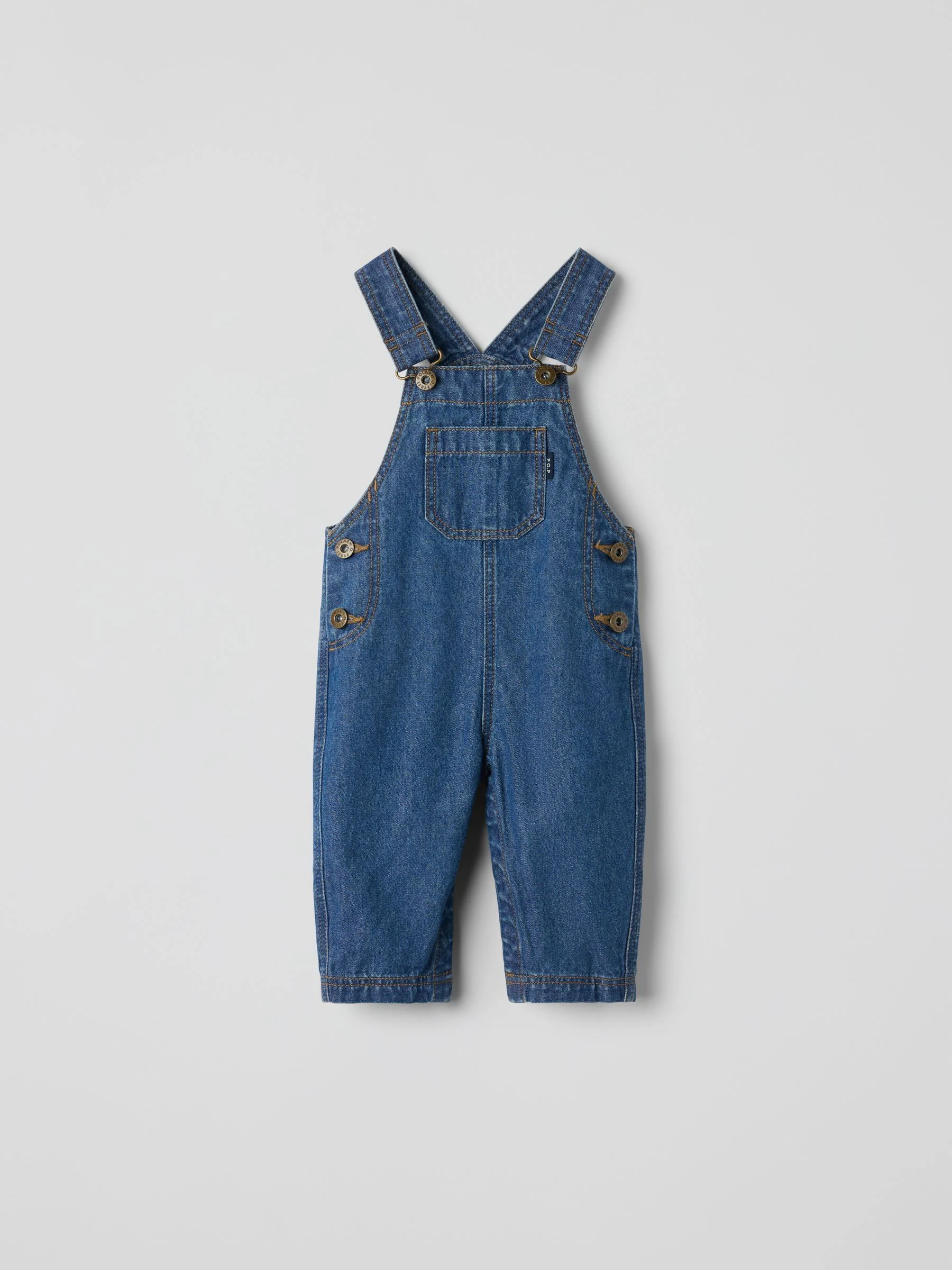Polarn O. Pyret Cotton Denim Dungarees