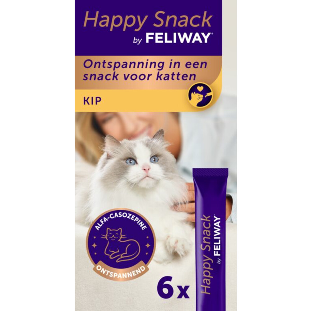 Feliway Happy Kattensnack 6 x 15 gr