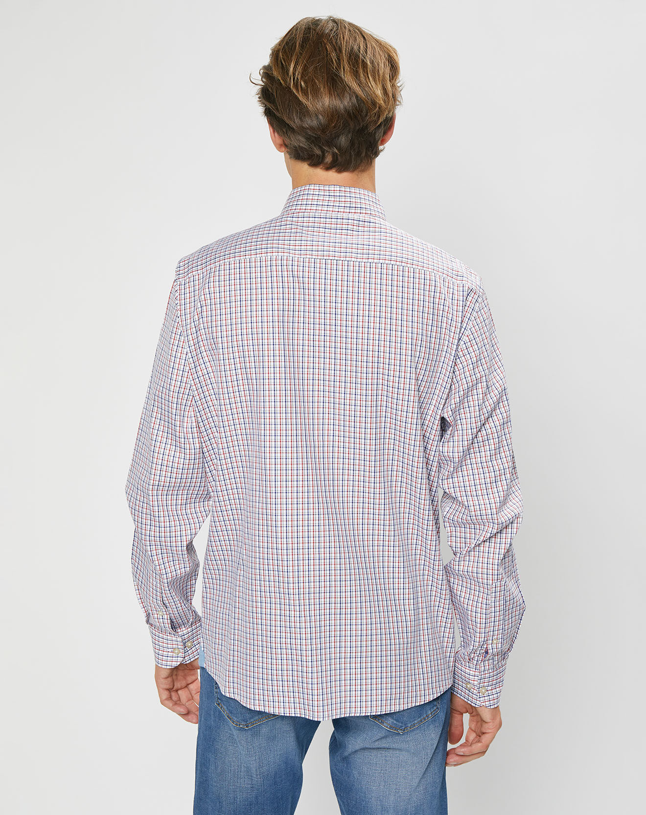 Hackett London Chemise Classic Fit à carreaux blanc/rouge/bleu