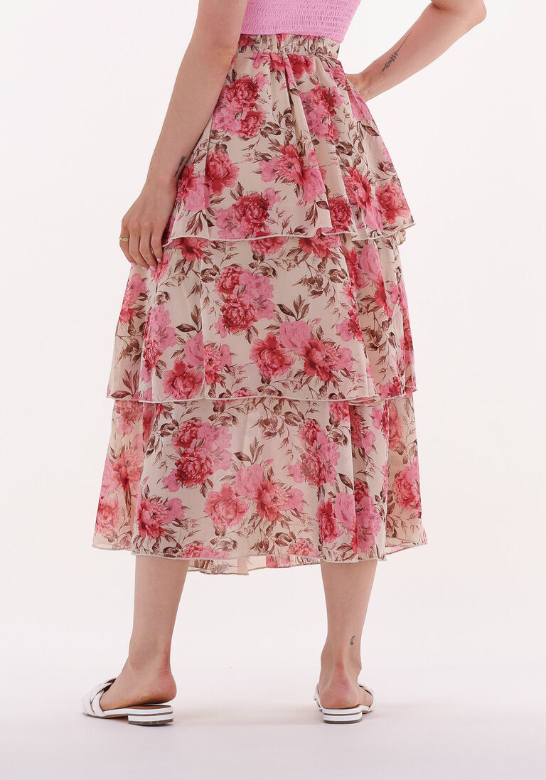 NA-KD roze na-kd a-lijn midi frilled skirt
