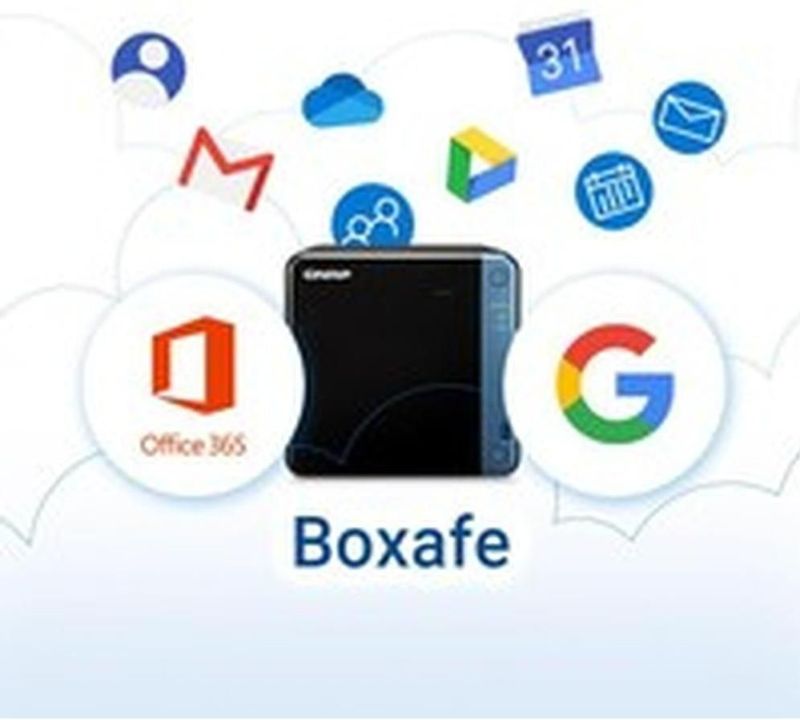 QNAP Boxafe voor Microsoft 365 100 Gebruikers 1 Jaar Fysiek Pakket, NAS accessoires