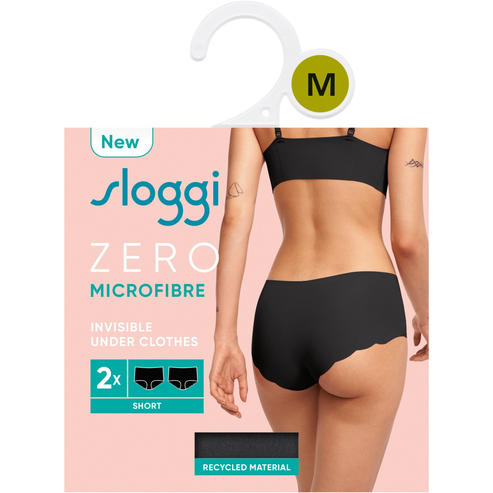 Sloggi Damen-Slip Zero Micro Short, 2er-Pack