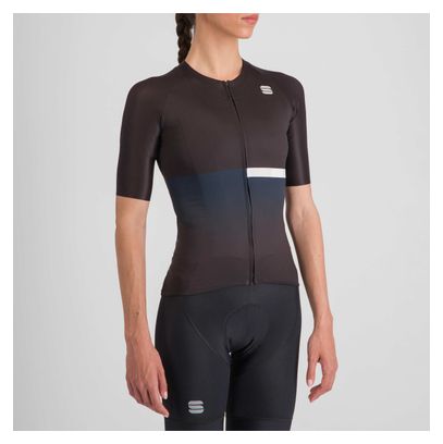 Maillot Manches Courtes Femme Sportful Bomber Noir/Blanc