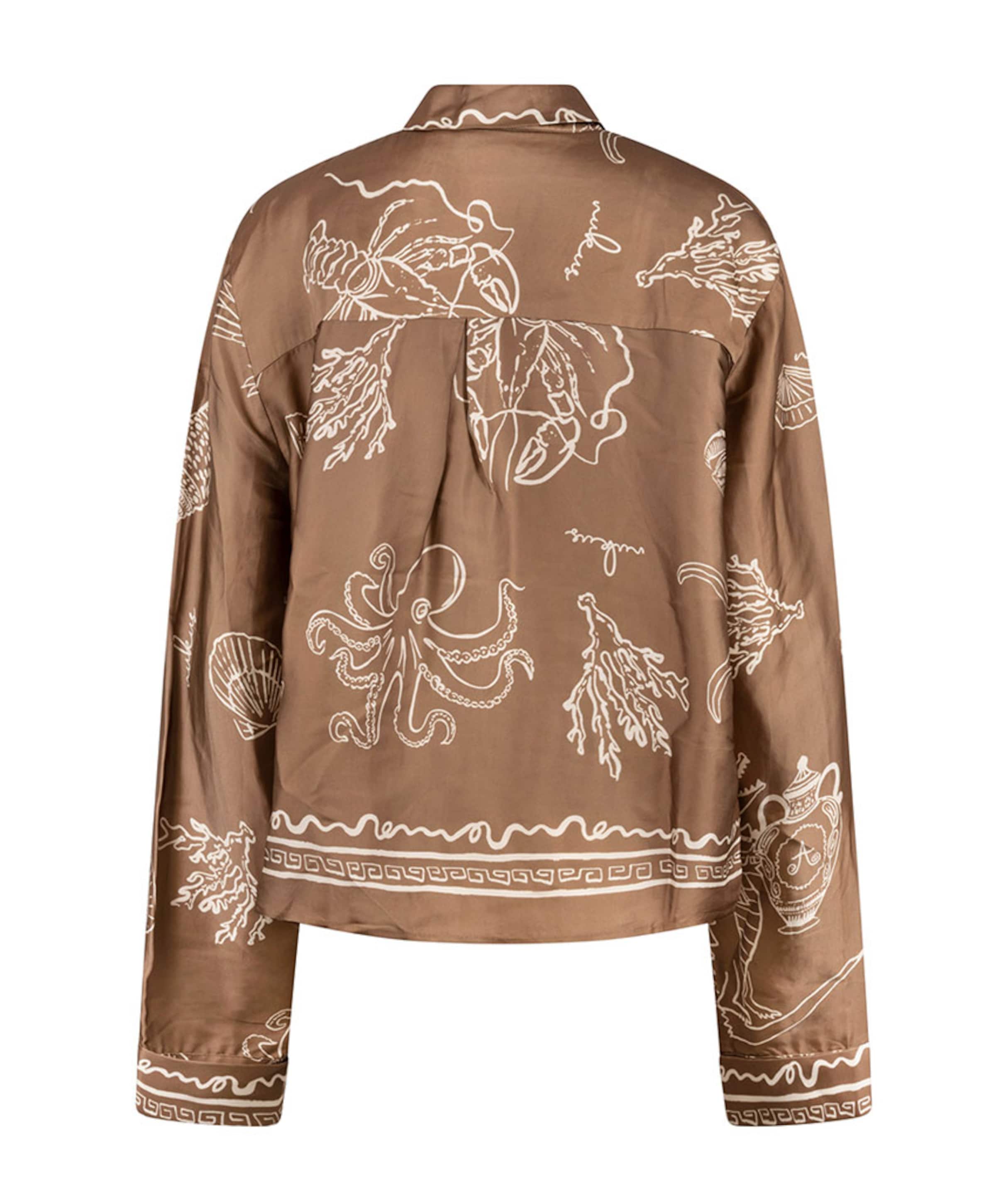 Nukus Dames blouse bruin