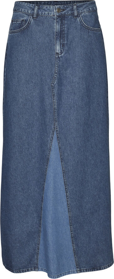 Something New SNEMILY MR MAXI SKIRT - PNT Medium blue denim