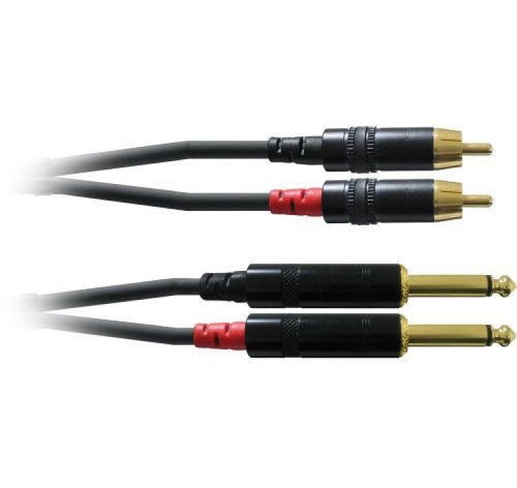 Audio-Kabel CFU 3 PC Cinch - 6.3 mm Klinke 3 mZwillingskabel