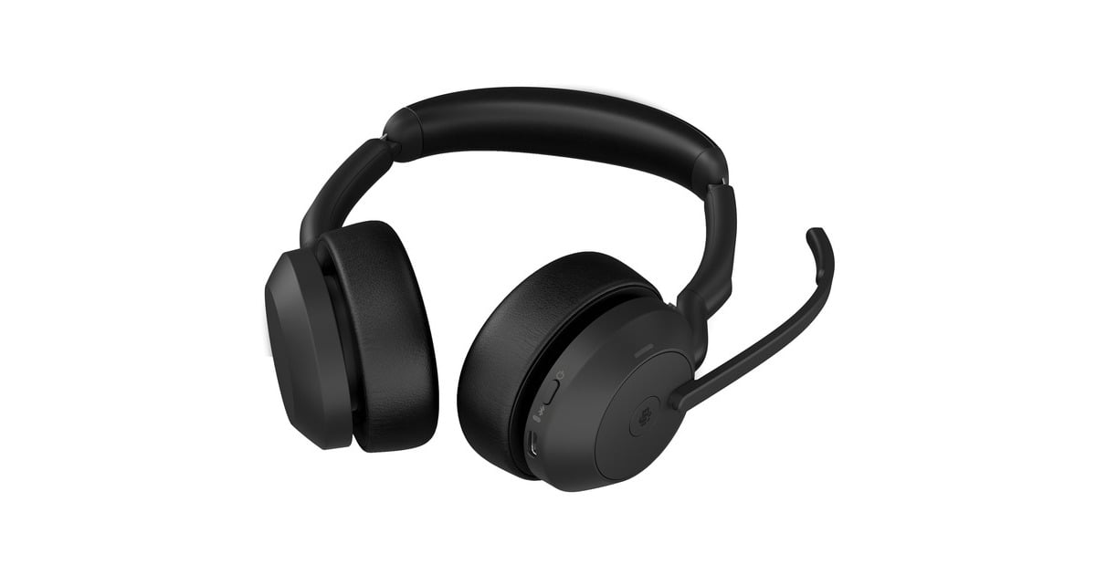 JabraEvolve2 55 on-ear headset  (Zwart, Microsoft Teams, USB-A, Link380a)