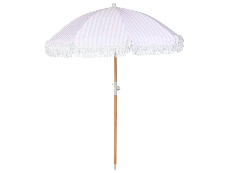 KOOR Sonnenschirm Boho Rosa, 180 cm Strandschirm mit Lichtschutzfaktor 50