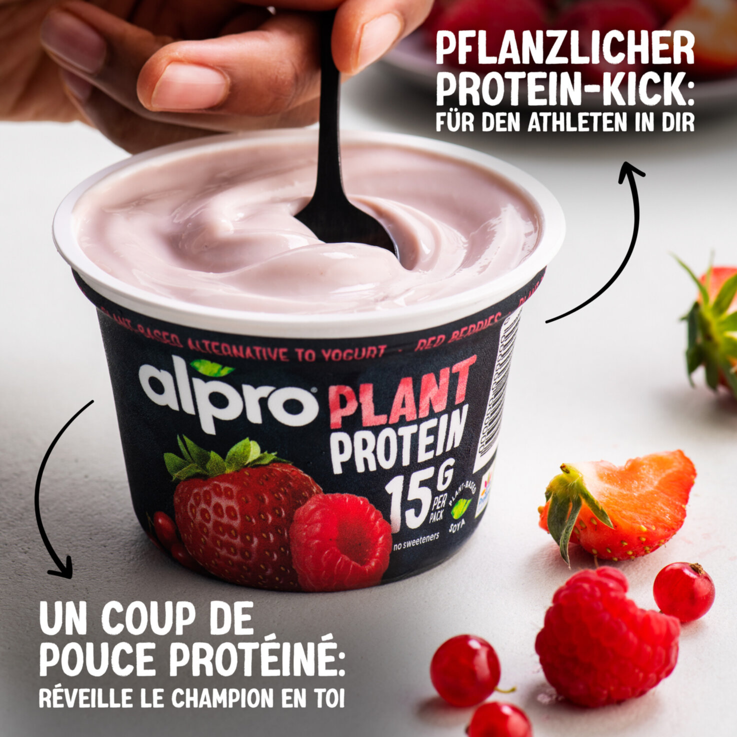 Alpro Soja-Joghurtalternative Protein Rote Früchte