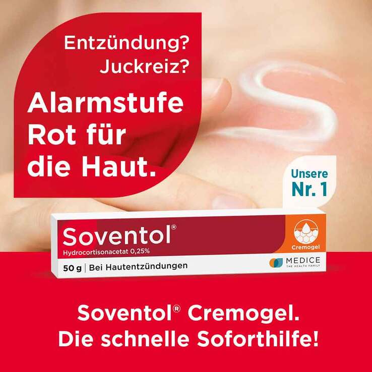 Soventol® Hydrocortisonacetat 0,25% Cremogel bei Hautentzündungen, 50 g