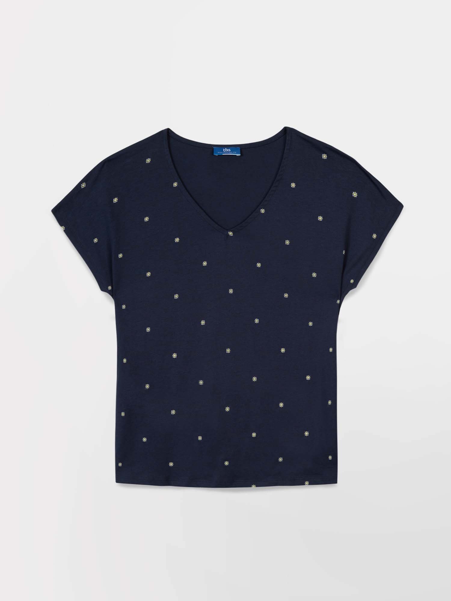 Tee Shirt Femme Sans Manches Coton Marine