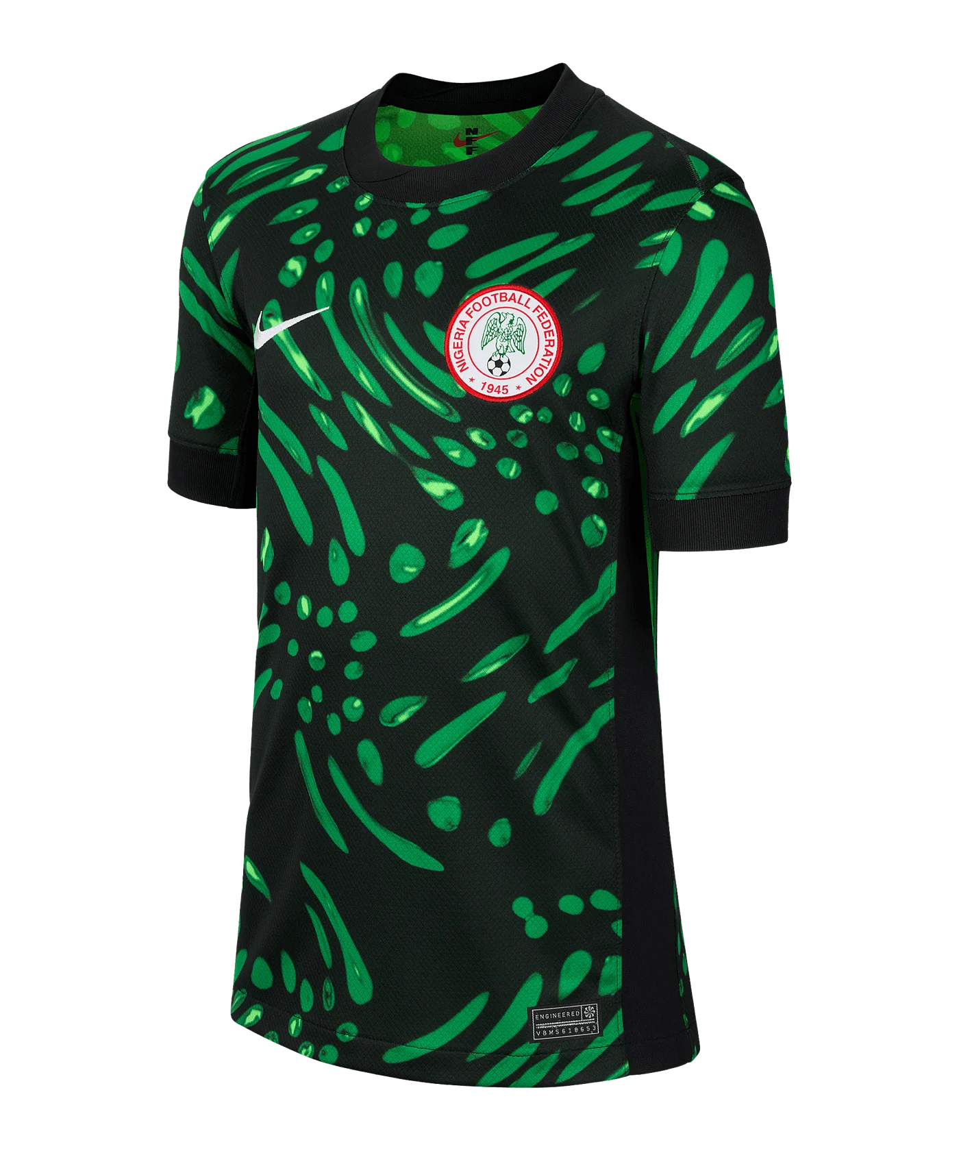 Nike Nigeria Trikot Away 2024 Kids Schwarz F010