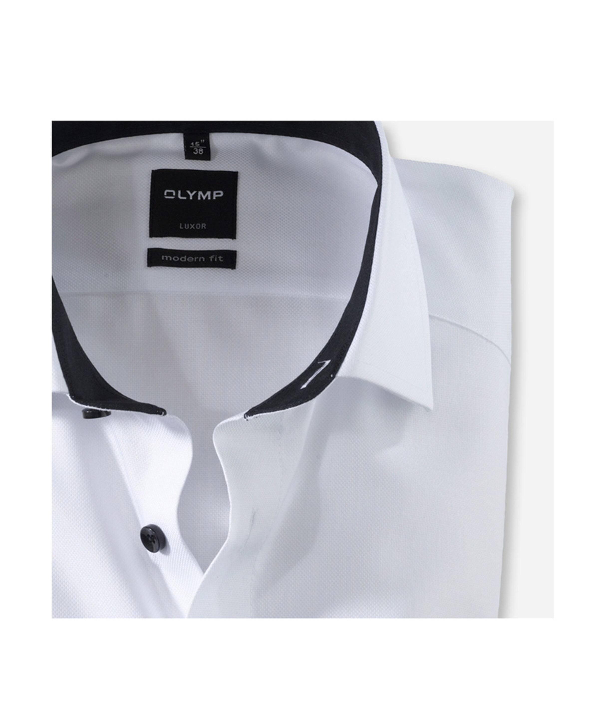 Olymp Modern fit Luxor Heren overhemd lange mouw wit