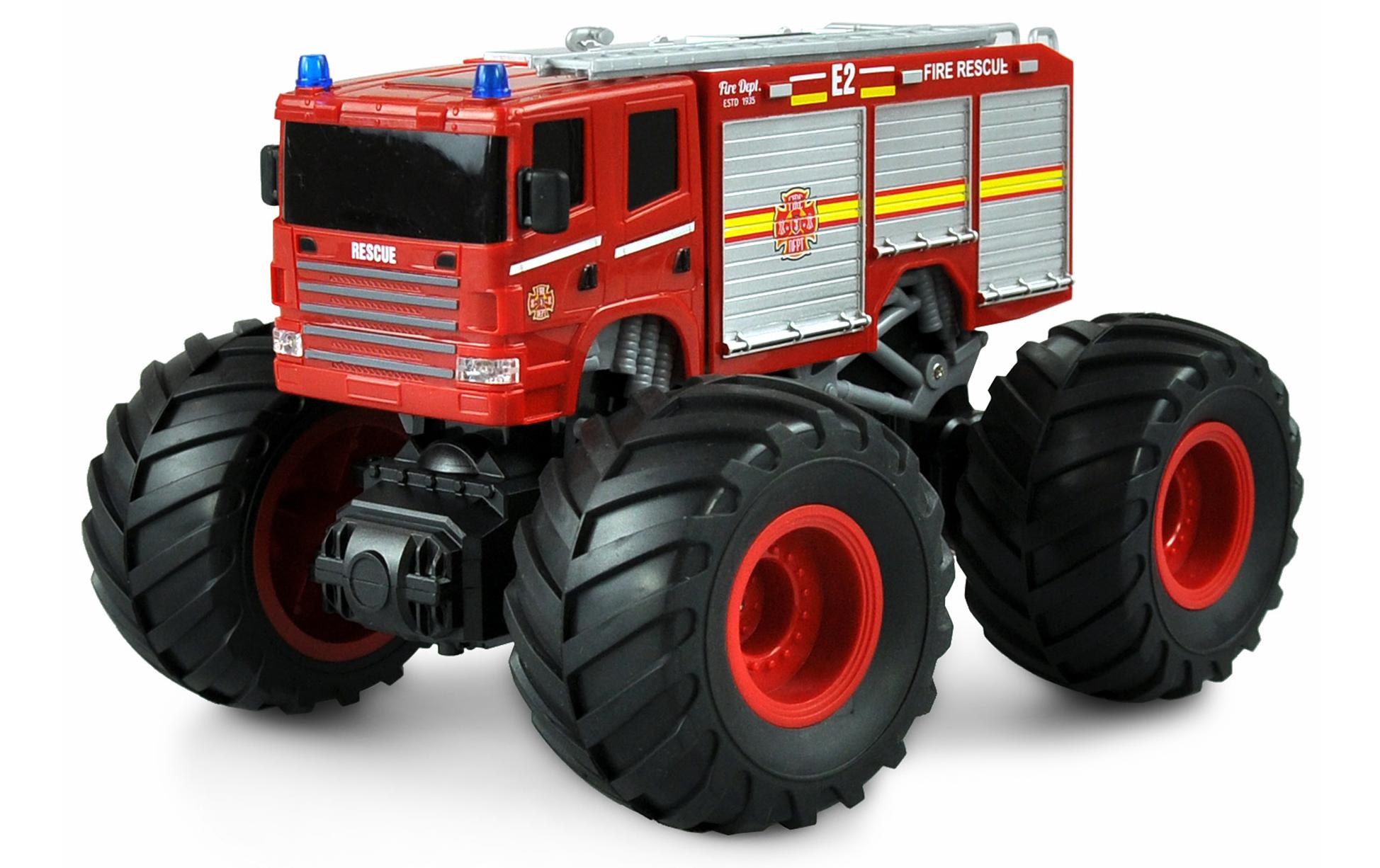 Monster Truck Feuerwehr Rot, 1:18, RTRFerngesteuerter Monstertruck