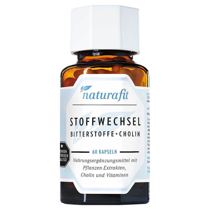 Naturafit Stoffwechsel Bitterstoffe + Cholin Kapseln, 60 St