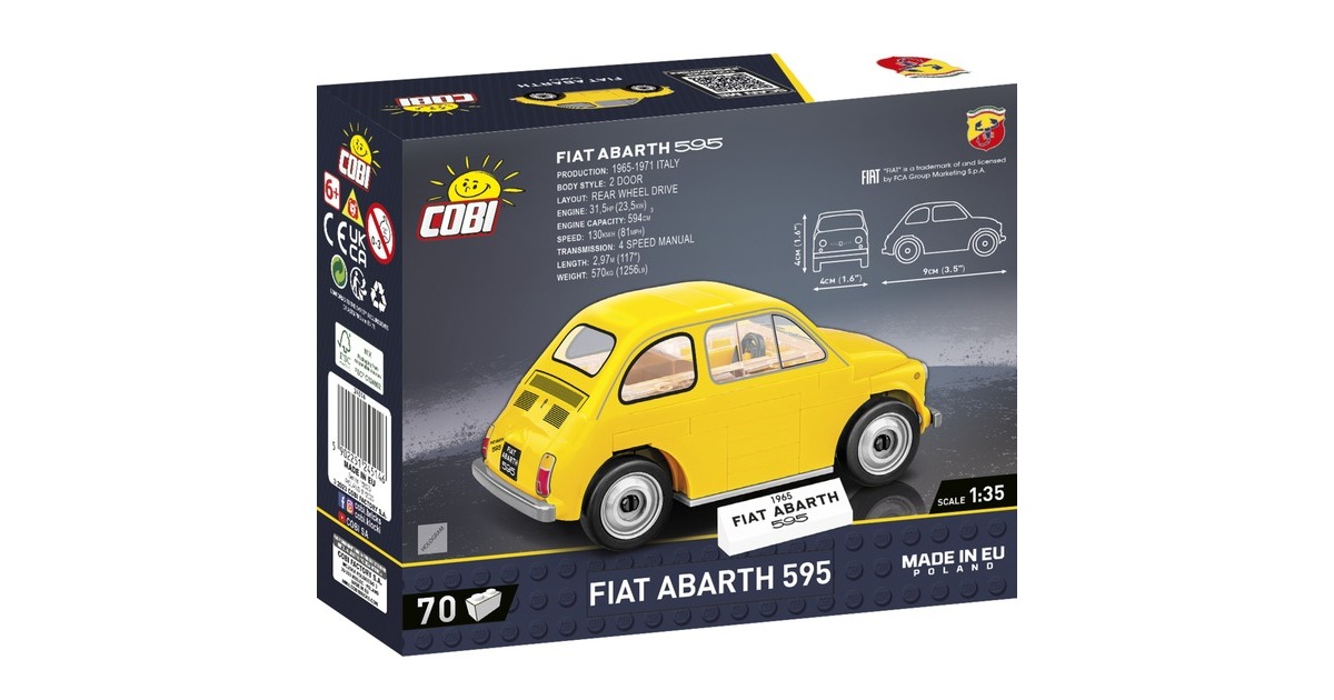 COBIFiat Abarth 595 Constructiespeelgoed  (Schaal 1:35)