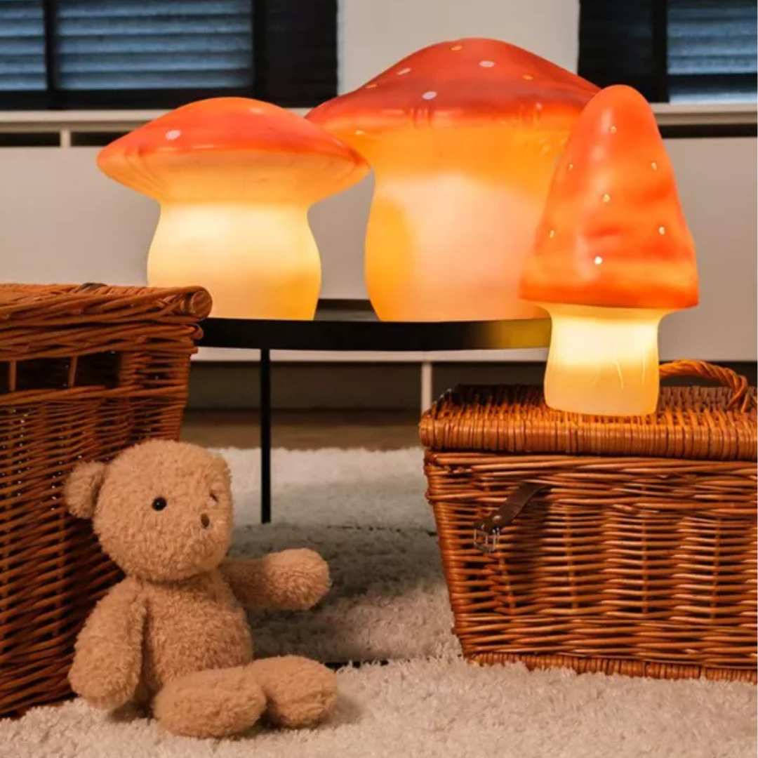 egmont toys heico lamp vliegenzwam - rode baksteen - 31 cm