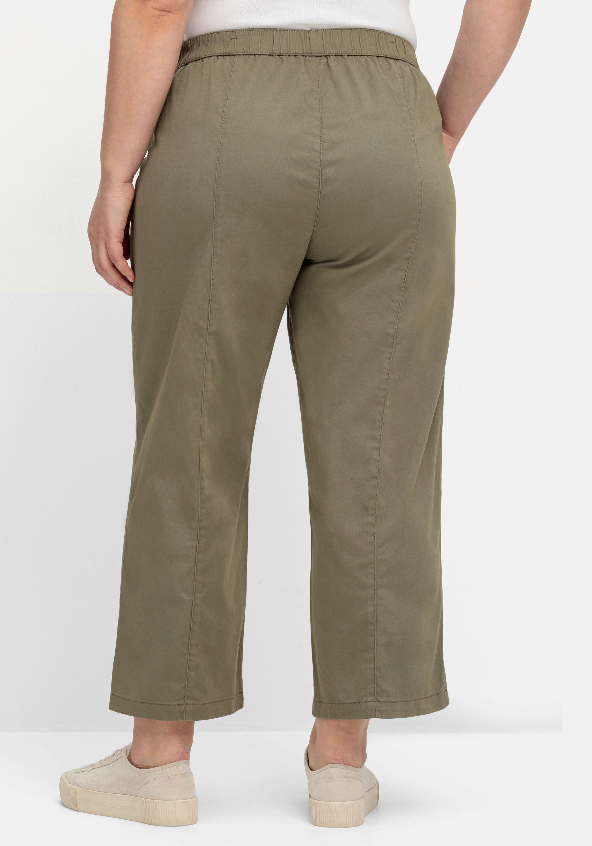 Weite 7/8-Hose mit Gummizugbund