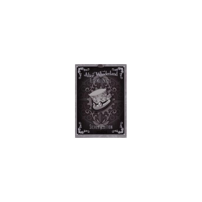 54 Cartes Bicycle Alice of Wonderland : Argent