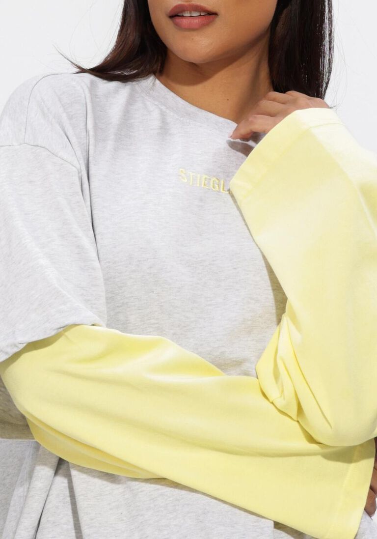 grijze stieglitz tops & t-shirts skate tee double sleeves