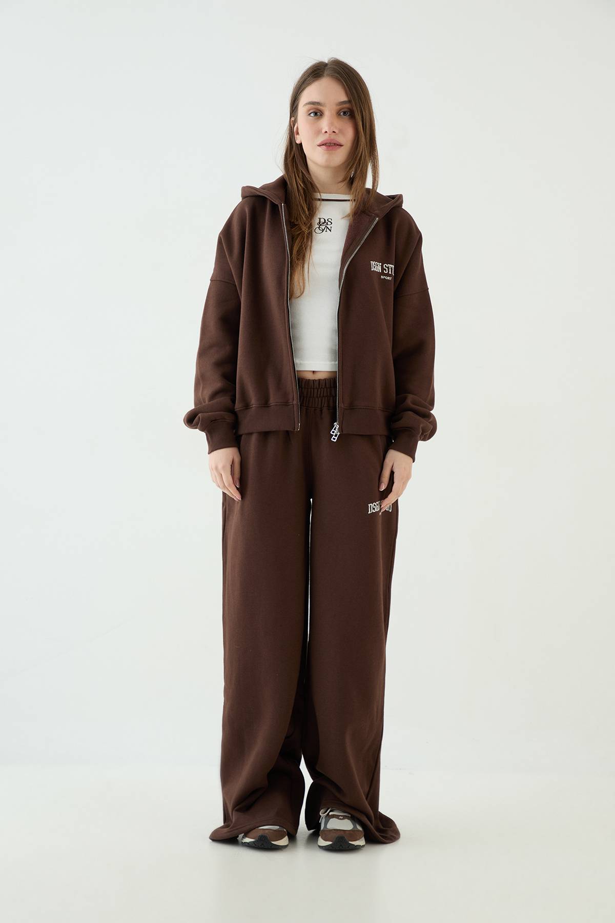Sweat À Casynthétiqueche Zippé Oversize Imprimé Collegiate Dsgn Studio