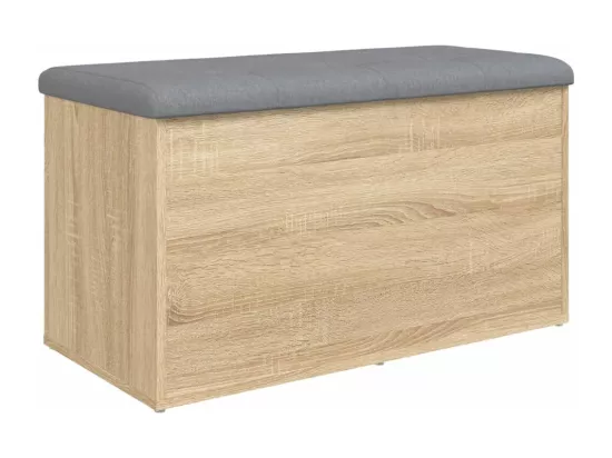 Banc de rangement chêne sonoma 82x42x45 cm bois d'ingénierie