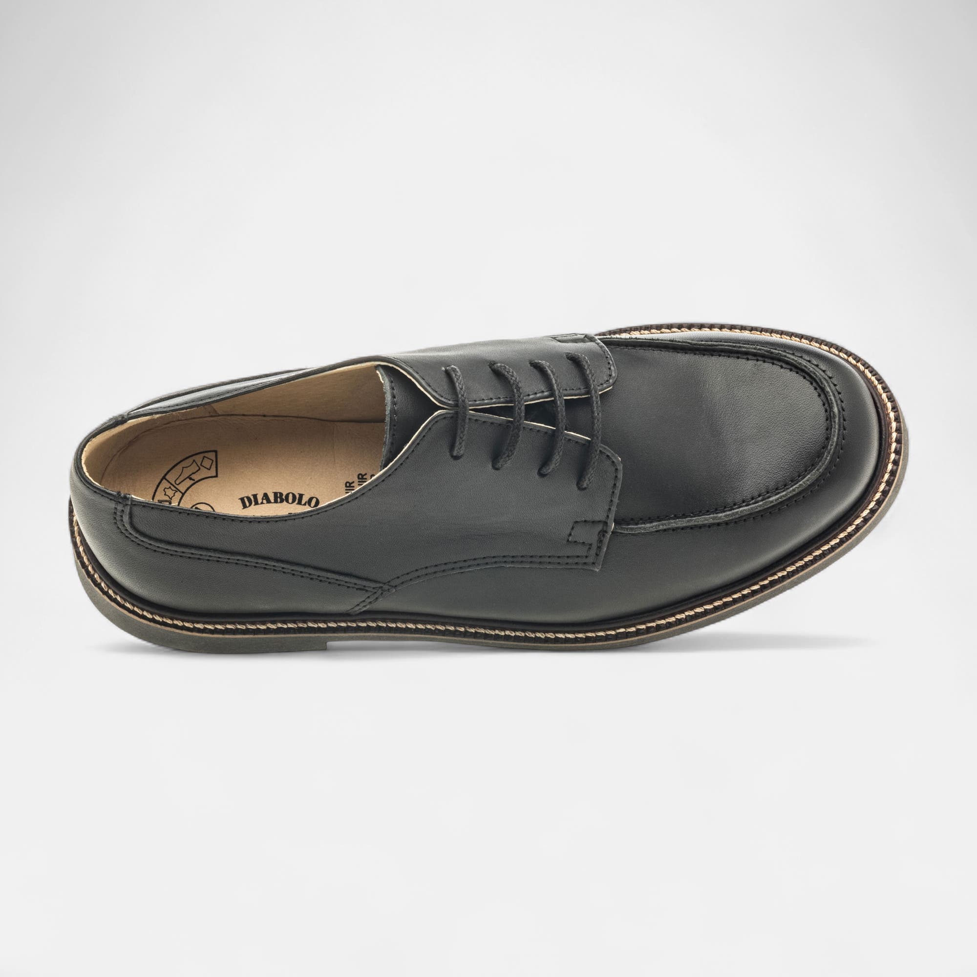Derbies Femme en cuir noir