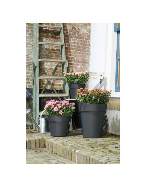 Elho Bloempot Green Basics Top Planter Rond Zwart - Buitenpot