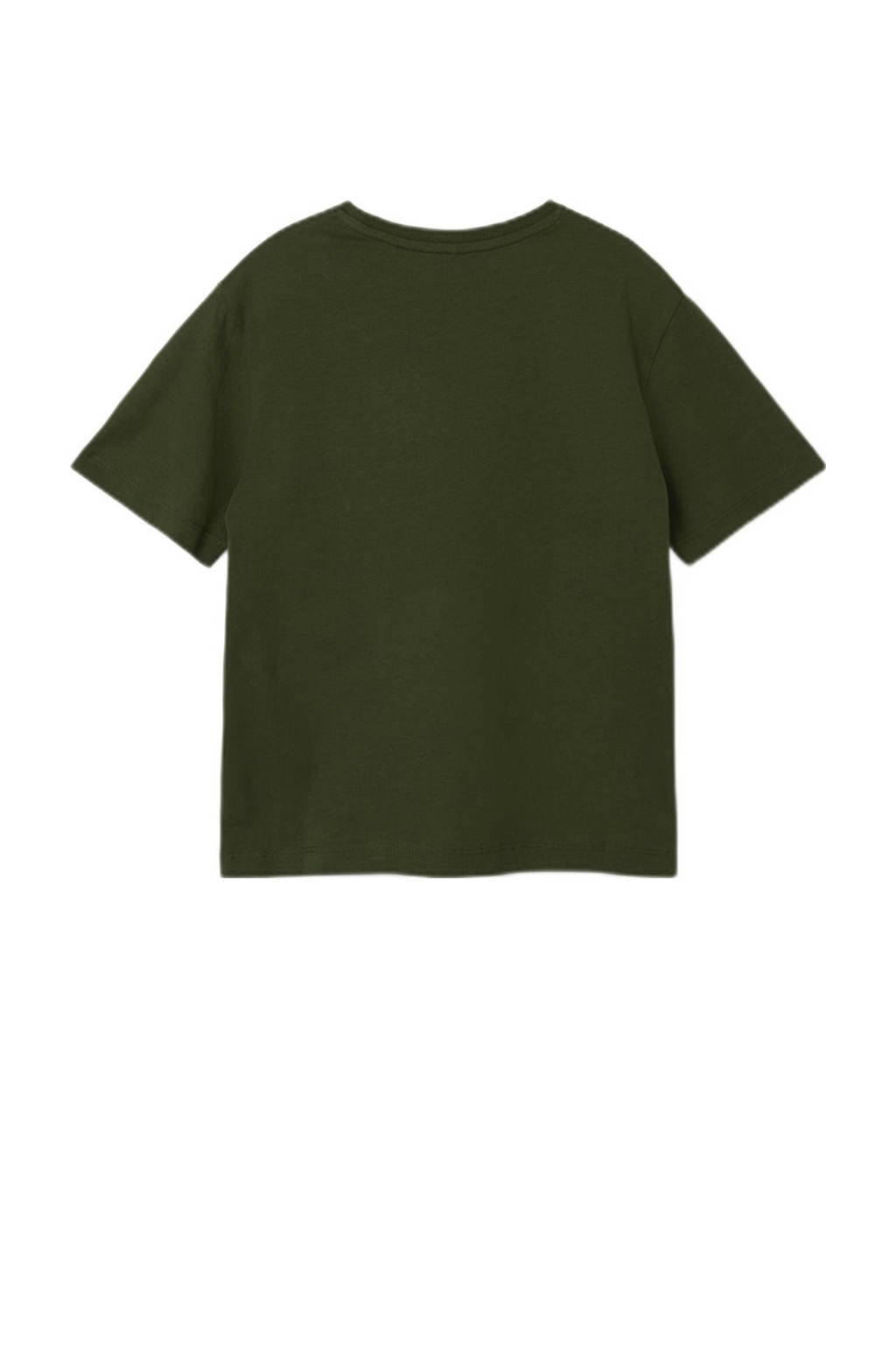NAME IT T-shirt NKMBRODY met tekst donkergroen