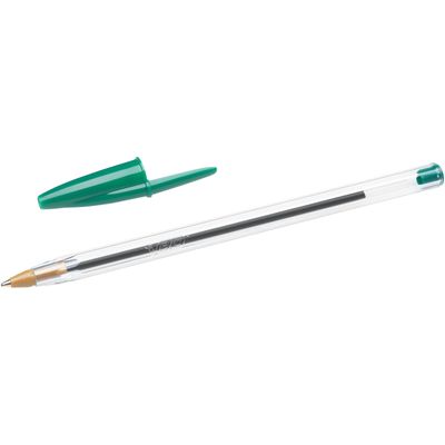 BIC Cristal - 4 Stylos à bille - vert - 1 mm - pointe moyenne