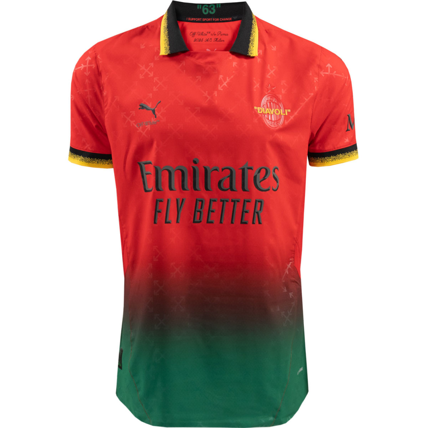 PUMA AC Milan X Off-White 4e Shirt Authentic 2024-2025 Rood