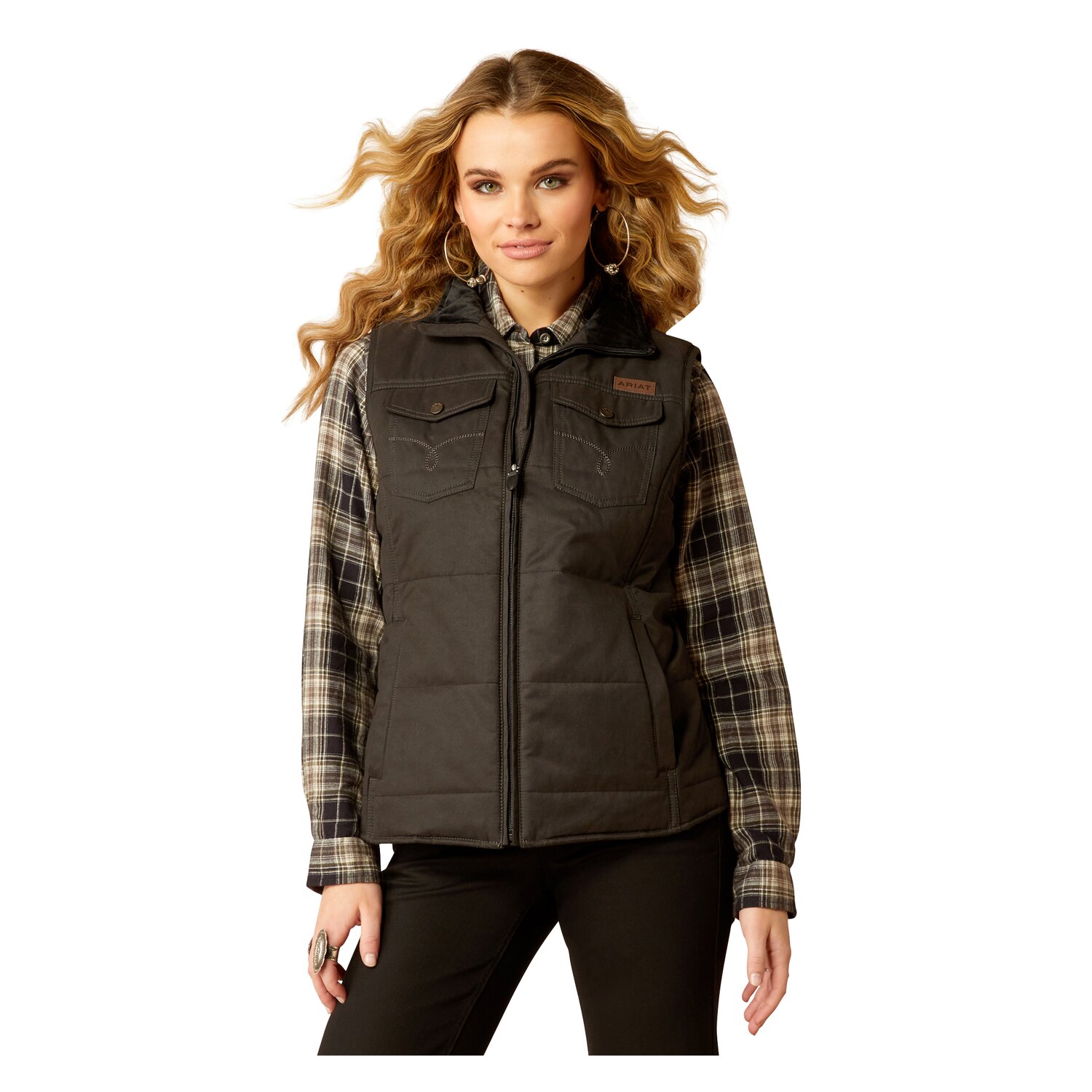 ARIAT Weste Grizzly Quilted  - schwarz
