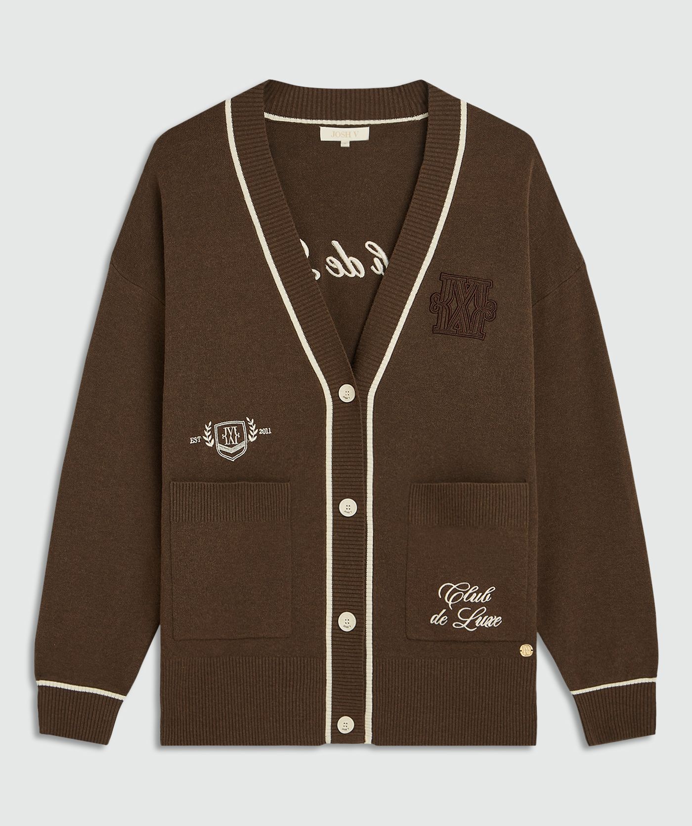 JV-GENELL oversized vest - brown