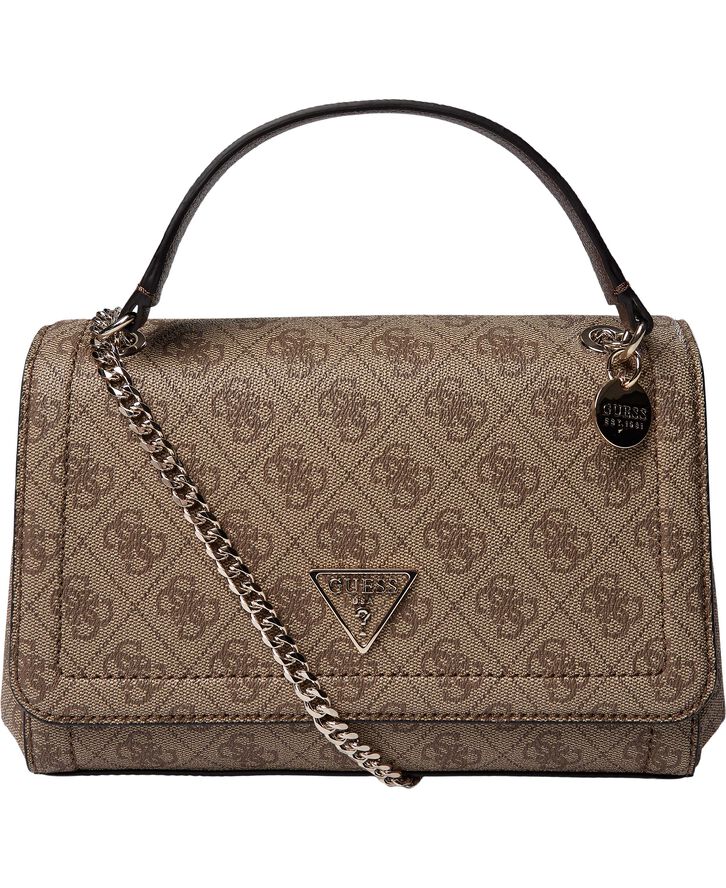GUESS NOELLE CONVERTIBLE XBODY FLAP Latte logo/brown
