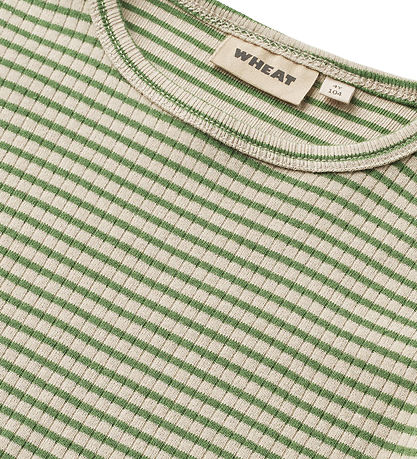 Wheat Bluse - Rib - Stig - Elm Green Stripe