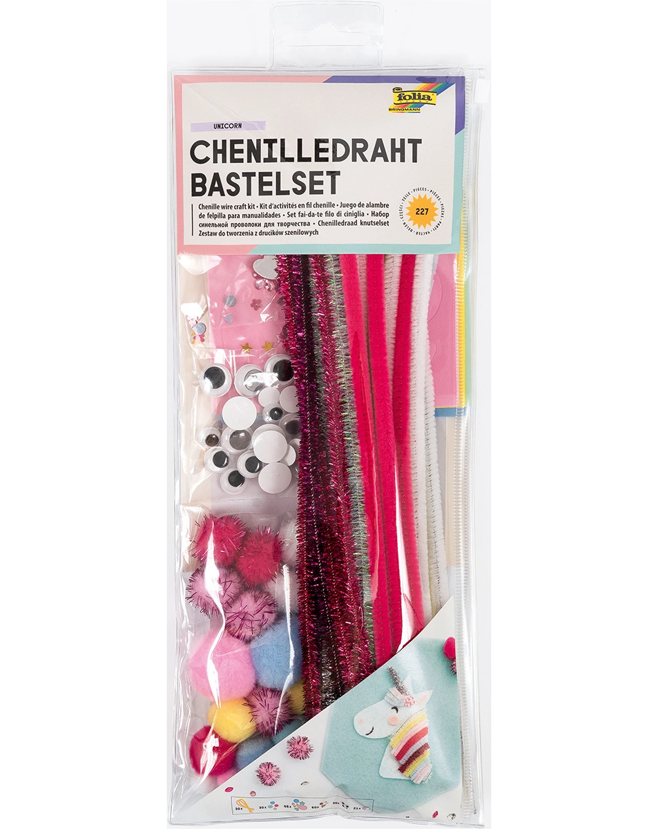 Chenilledraht Bastelset UNICORN 227-teilig