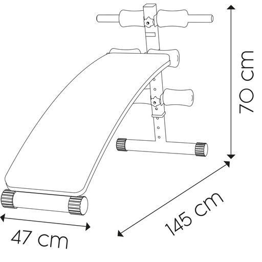 Banco de musculação Keboo Fitness Série 500, 129,5 x 45 x 118 cm