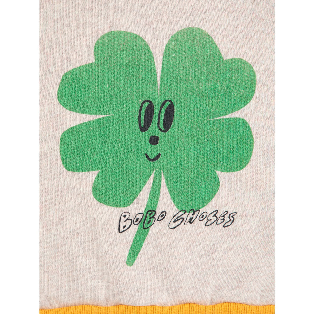 Køb Bobo Choses Light Heather Grey Lucky Clover Sweatshirt
