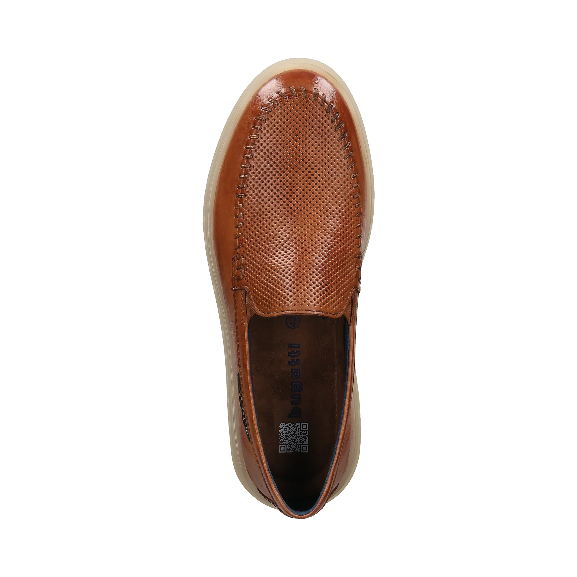 Leder Slip on cognac