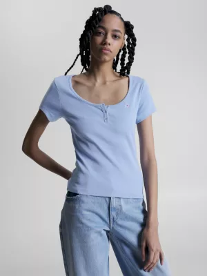 Camiseta Slim Fit com Malha Canelada