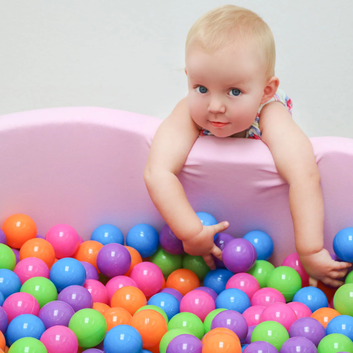 LittleTom Bällebadbälle 6 cm Bunte Bälle für Bällebad Spielbälle Babybälle Pastell