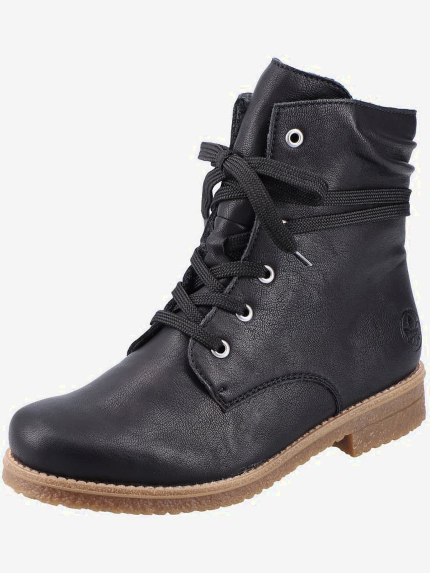 Bottines à lacets logo estampé discret