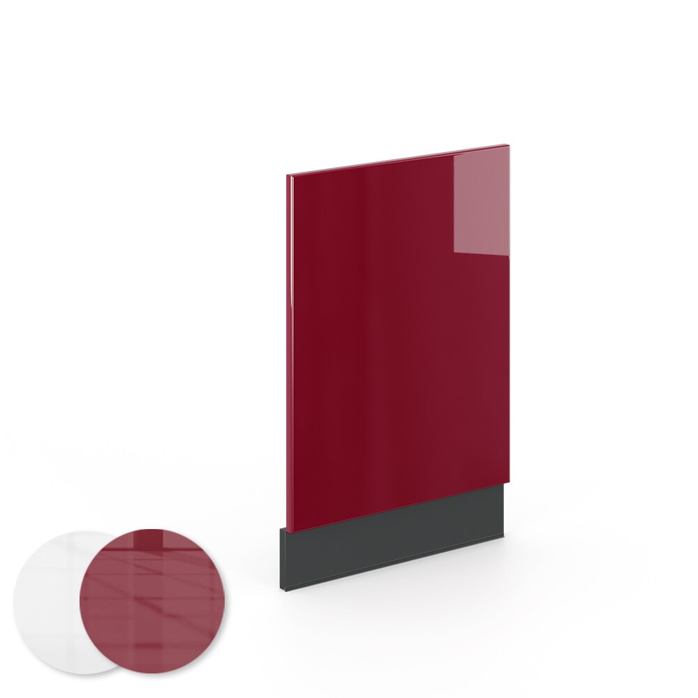 VICCO Geschirrspülerfront 45 cm Bordeaux Hochglanz Küchenschrank Blende Küchenzeile Fame-Line