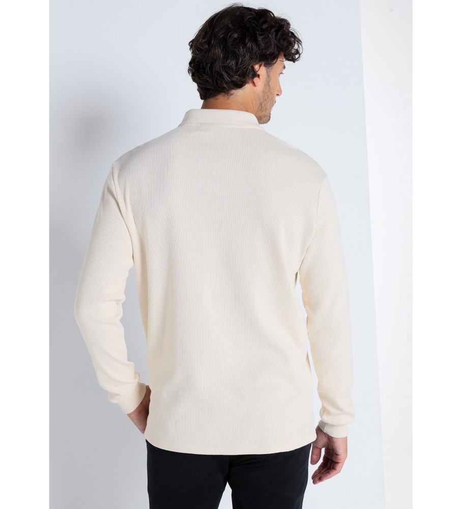 Victorio & Lucchino, V&L Polo jacquard com textura grande de waffle manga