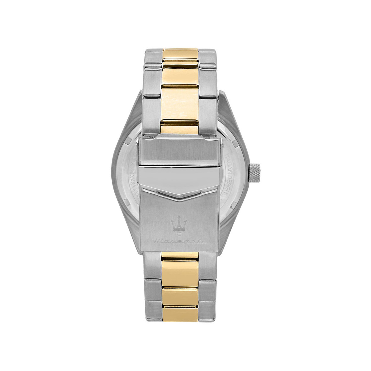 Montre MASERATI homme bracelet acier bicolore jaune